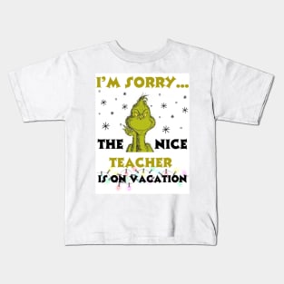 Nice Teacher On Vacation Kids T-Shirt